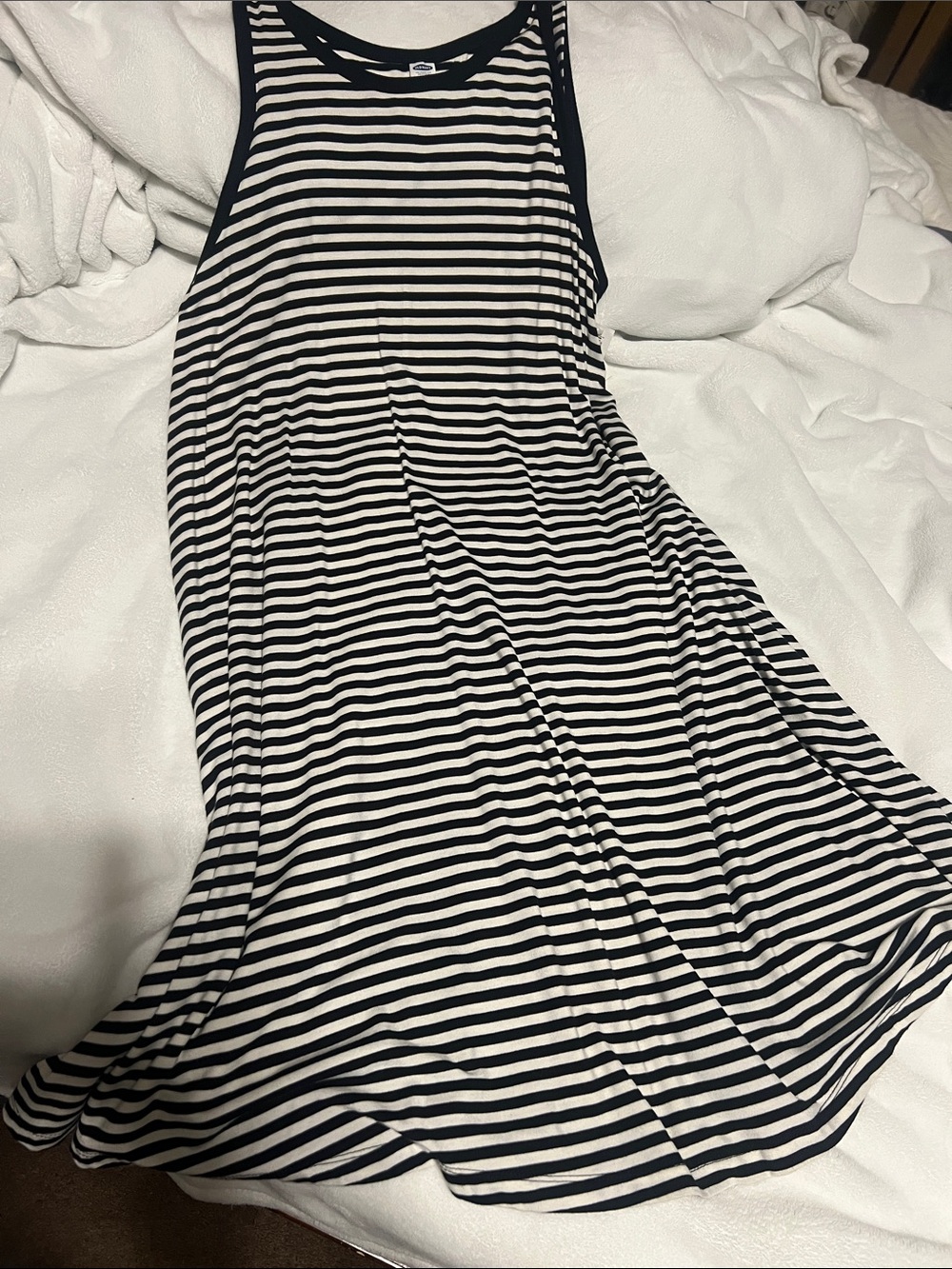 NWT black and white striped summer dress.